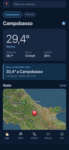 Meteo2 - Previsioni e Radar Screenshot 1 of 5