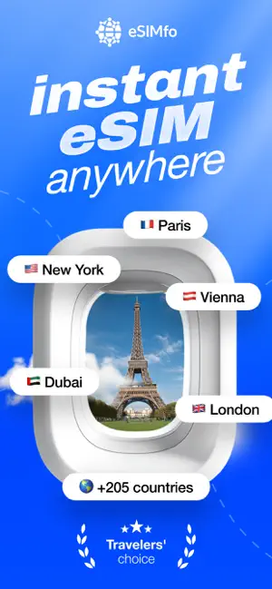 eSIMfo: Travel eSIM for iPhone iPhone screenshot 1
