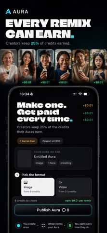 Aura AI: AI Video Generator iPhone screenshot
