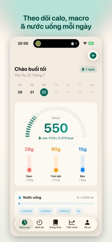 CaloMet - Tính & Theo dõi Calo screenshot