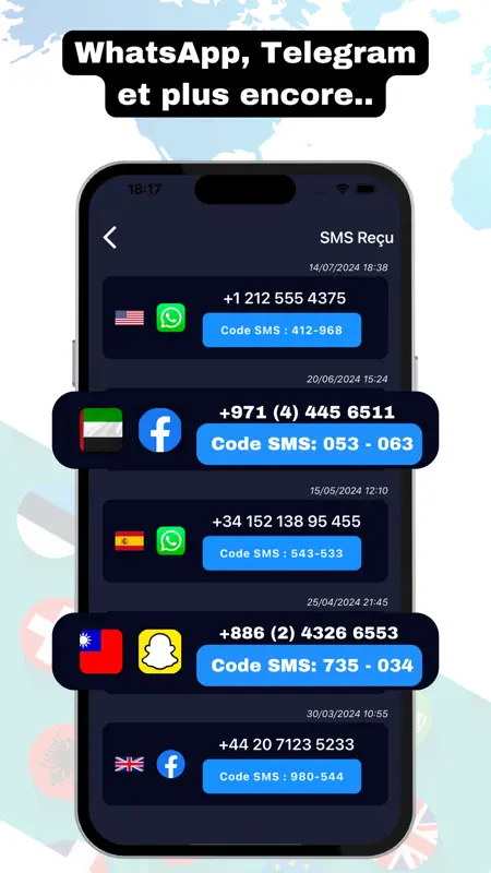 Numéro virtuel・Recevoir SMS screenshot 4 of 5