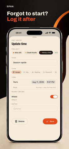 Span: Time Tracker & Timesheet Screenshot 7 of 8