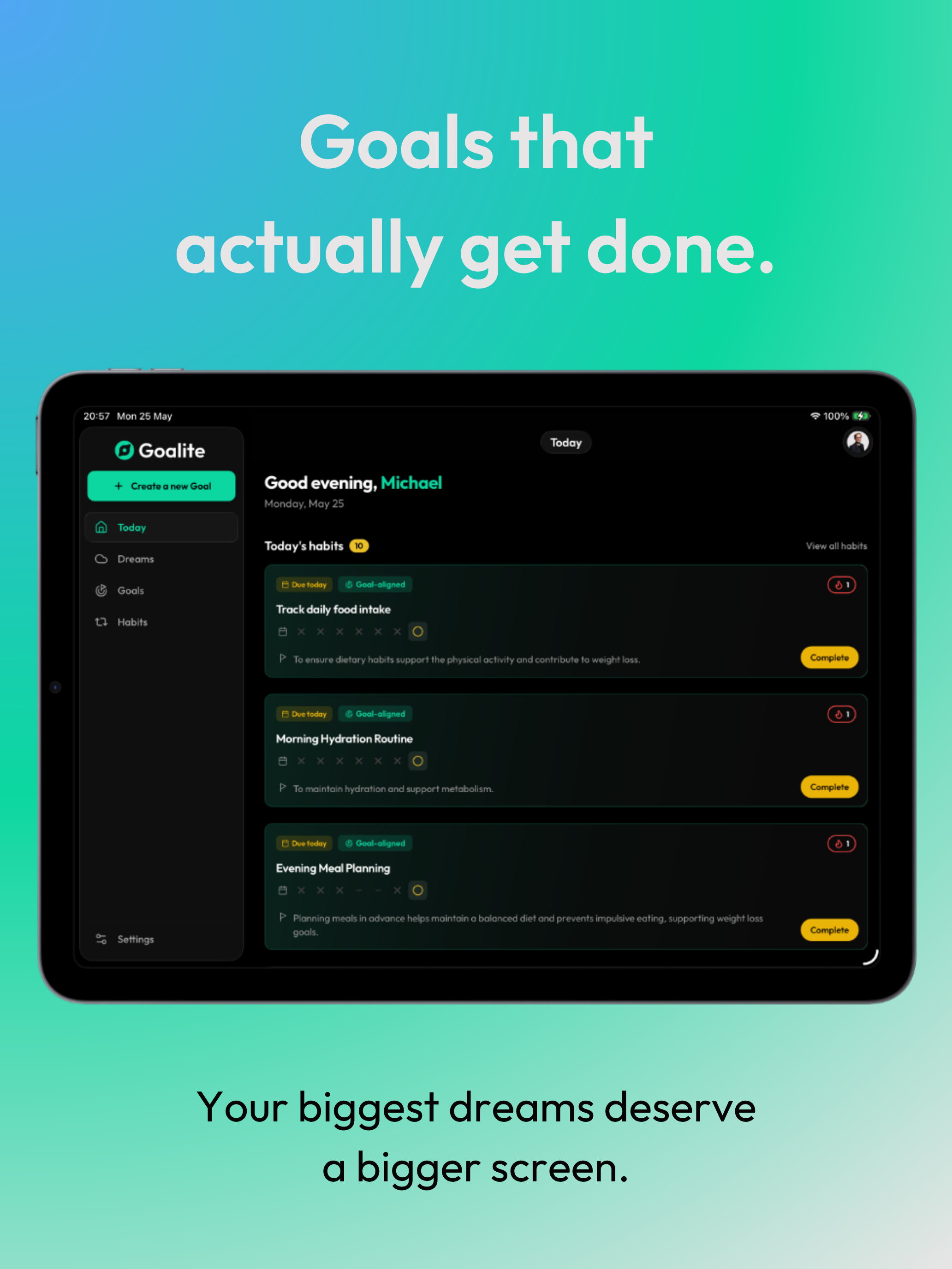 Goalite screenshot 5