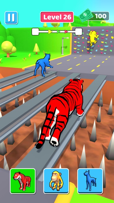 Animal & Hen Scream Jump Game Screenshot