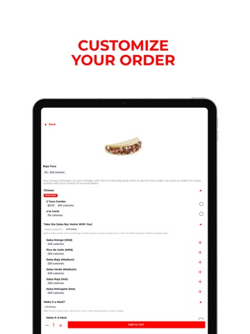 Baja Fresh iPad screenshot