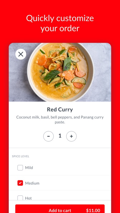 Thai Chili 2go iPhone screenshot 2 - Food & Drink app