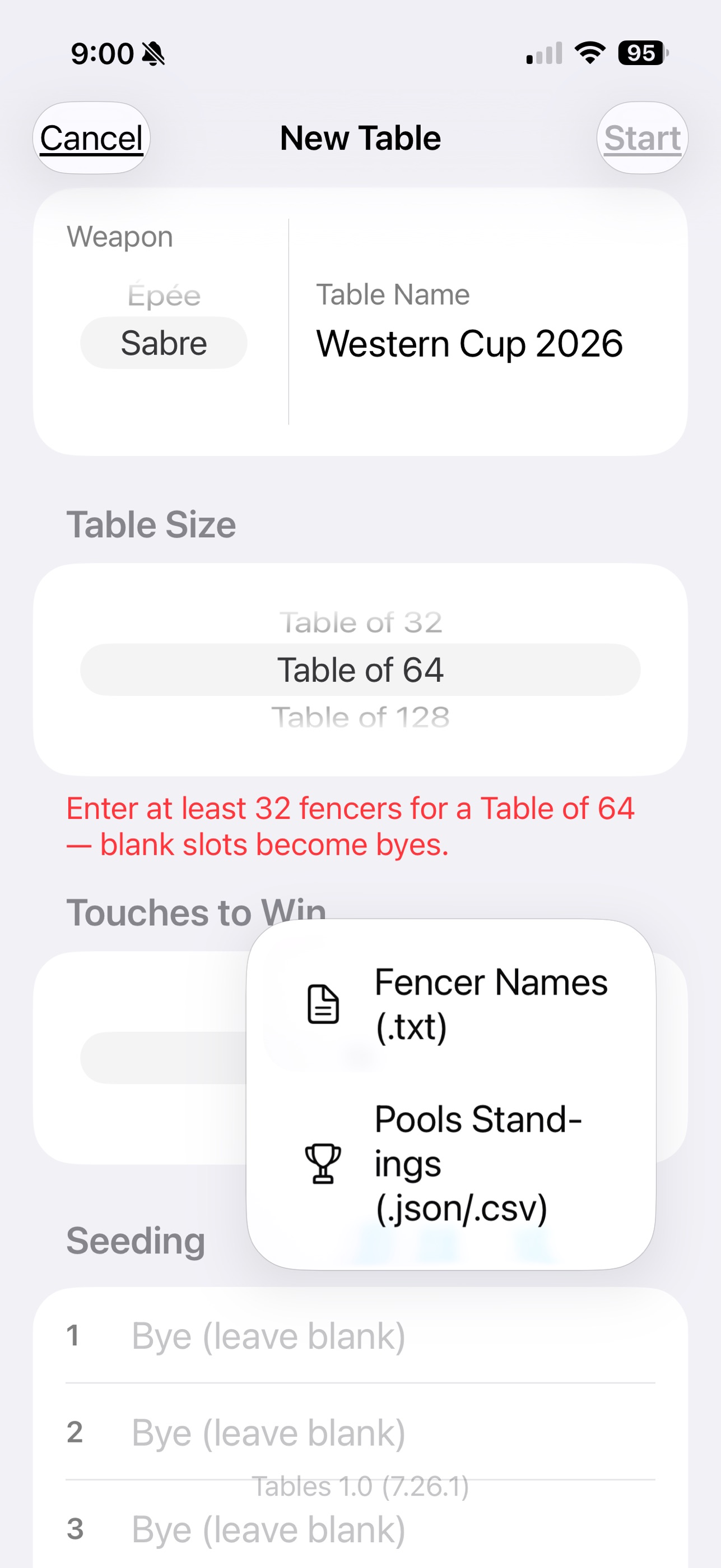 Screenshot 2 of Tables for Fencing