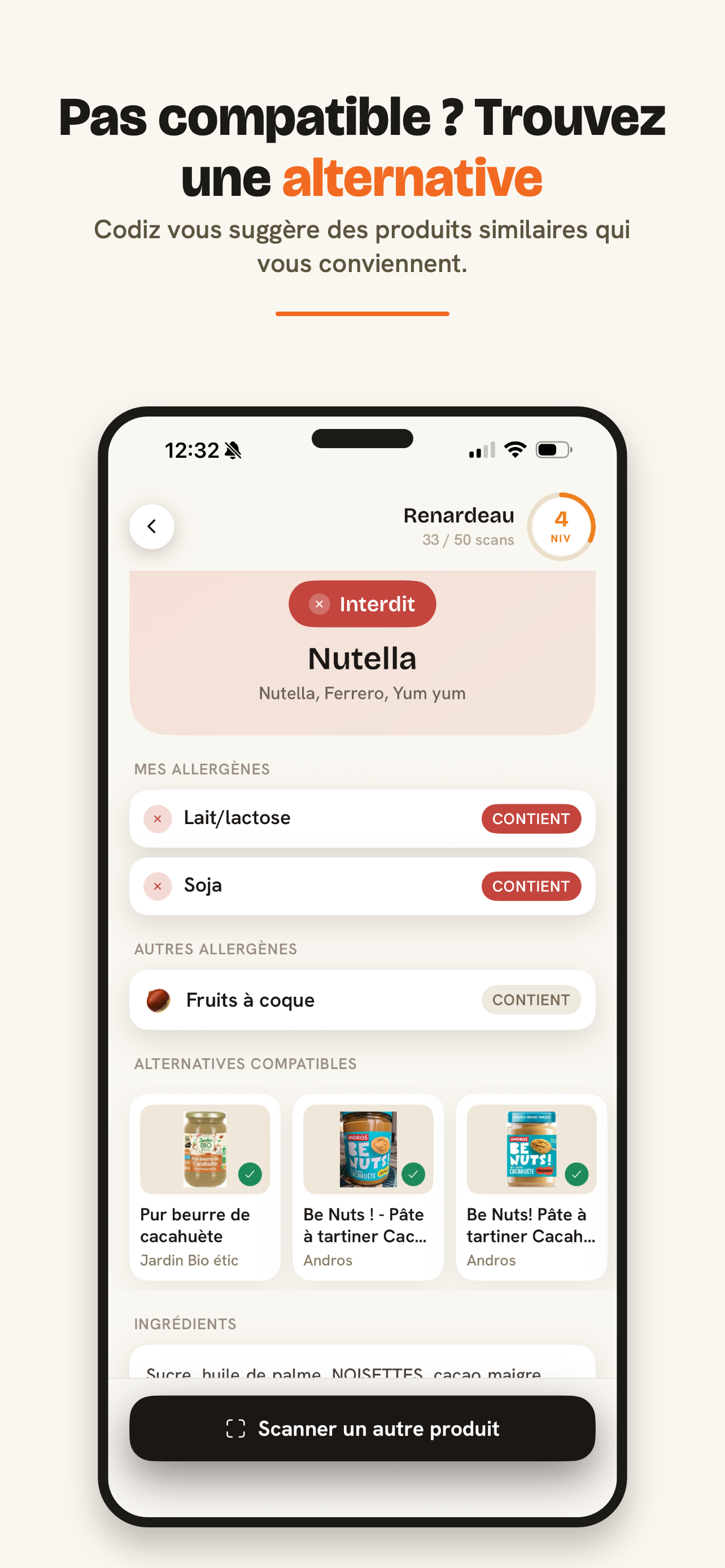 Codiz : scanner allergènes screenshot 4