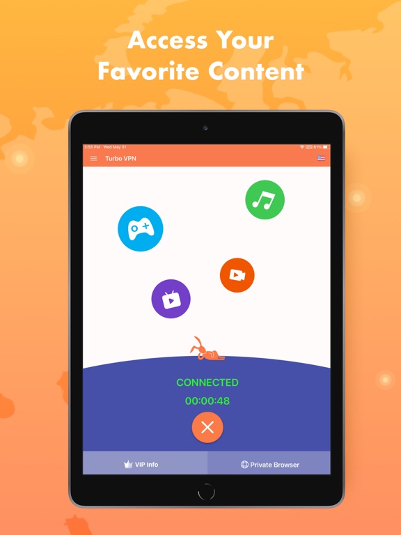 Turbo VPN Private Browser iPad screenshot 5 - Productivity app