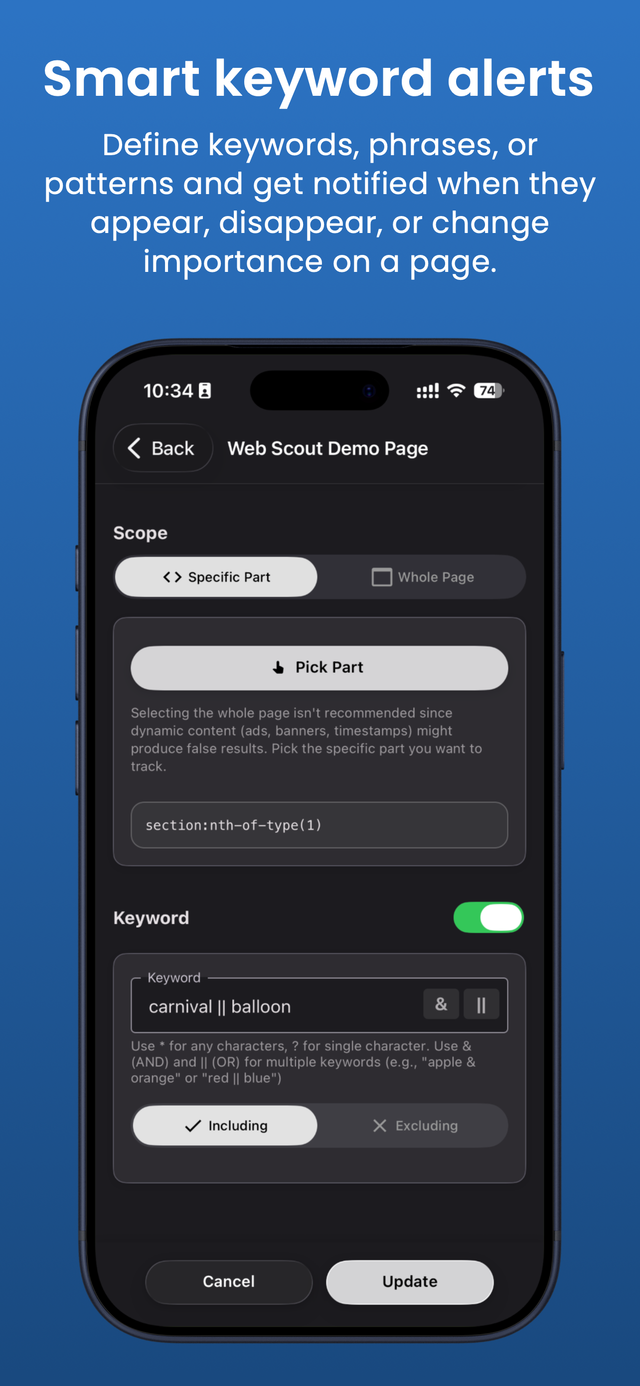 Web Scout - AI Site Monitor