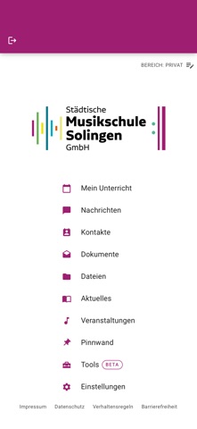Städt. Musikschule Solingen iPhone screenshot