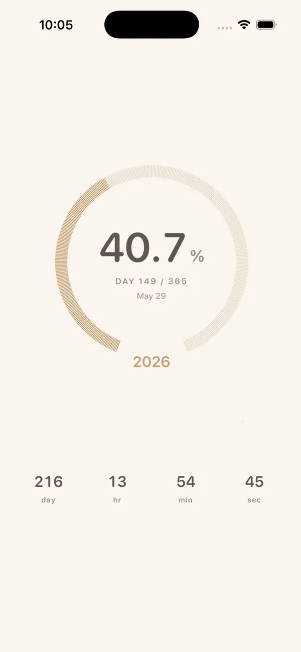 Screenshot #2 pour Year Progress:Countdown Widget