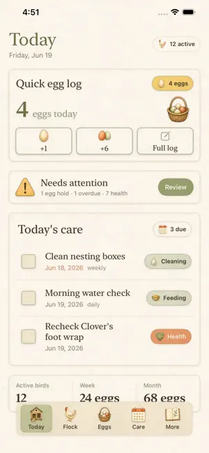 Chicken & Egg Tracker screenshot 1