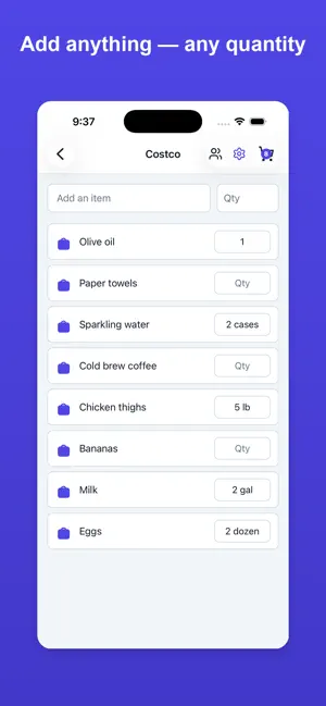 EZlist: Shared Shopping List screenshot 2