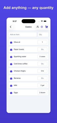 EZlist: Shared Shopping List Screenshot 2 of 6