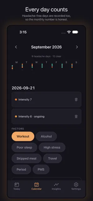 Headache Log: Migraine Tracker screenshot 4