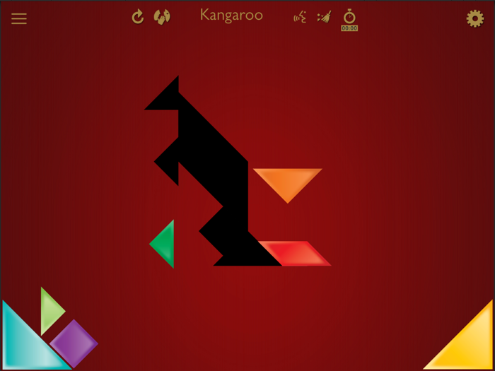 Tangaroos Tangram Puzzle Game