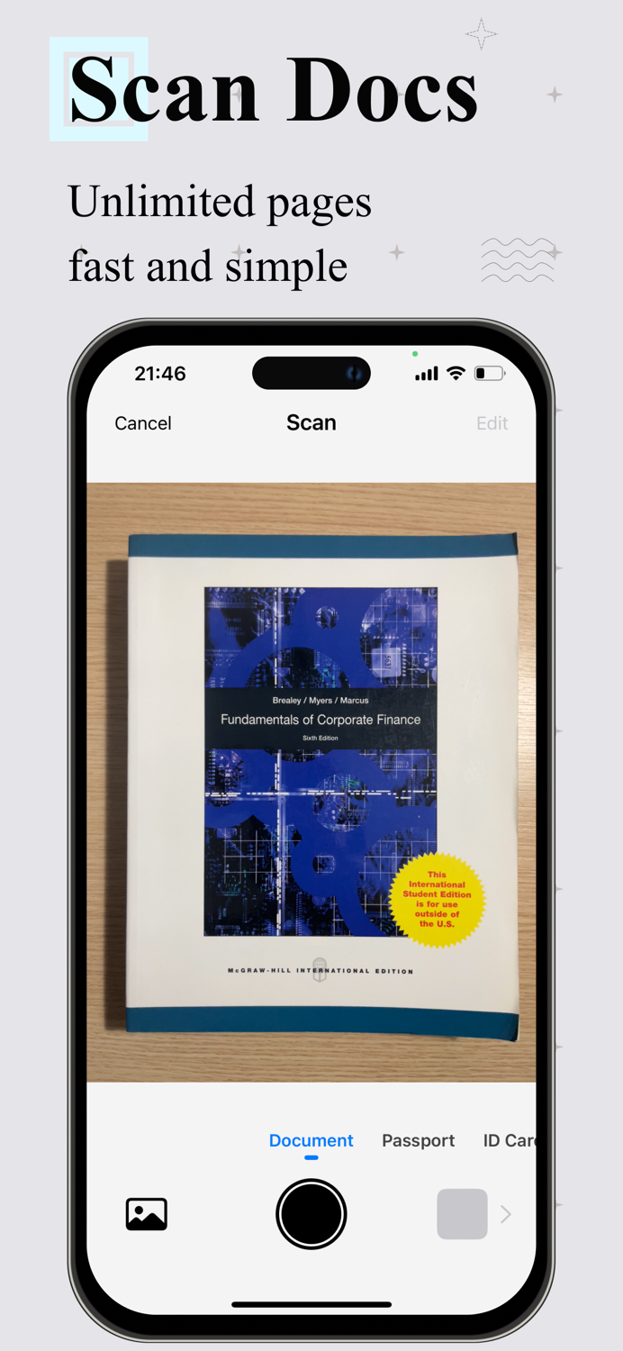 QuickScan Camera Photos Files