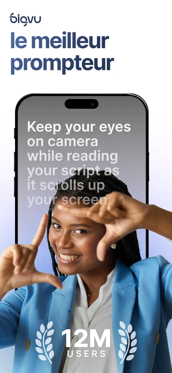Screenshot #1 pour BIGVU Prompteur Captions AI