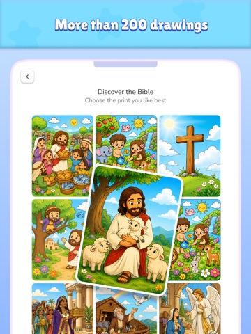 Bible coloring book for paint iPad screenshot