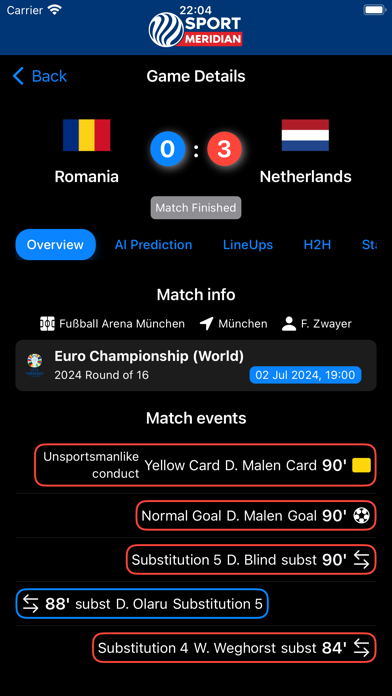 SportMeridian Scores & Stats Screenshot