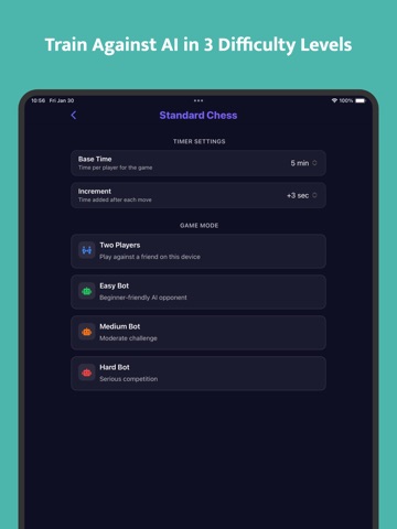 Chess Offline AI & Multiplayer iPad screenshot