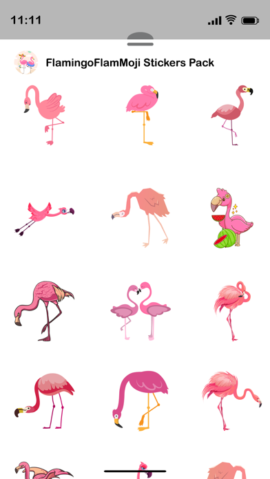 Flamingo FlamMoji Stickers Screenshot