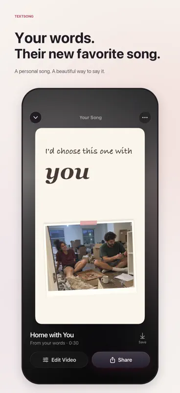 TextSong – Say It With a Song screenshot 1 of 7