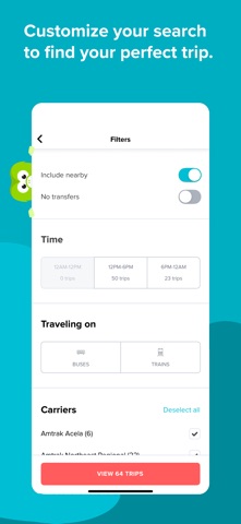 Wanderu: Bus & Train Tickets Screenshot 7 of 9