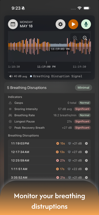 Snore Timeline: Sleep Tracker Screenshot 2 of 9