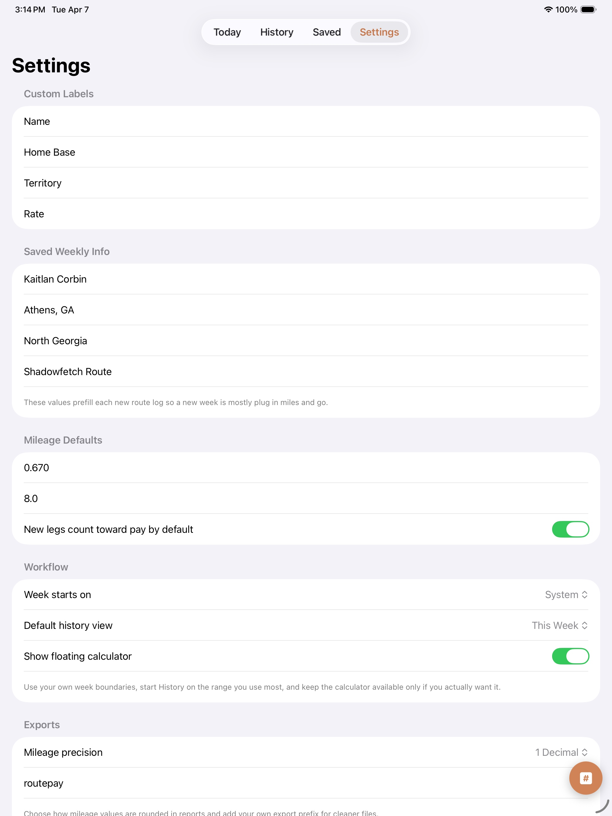 Route Your Pay iPad screenshot 5 of 5