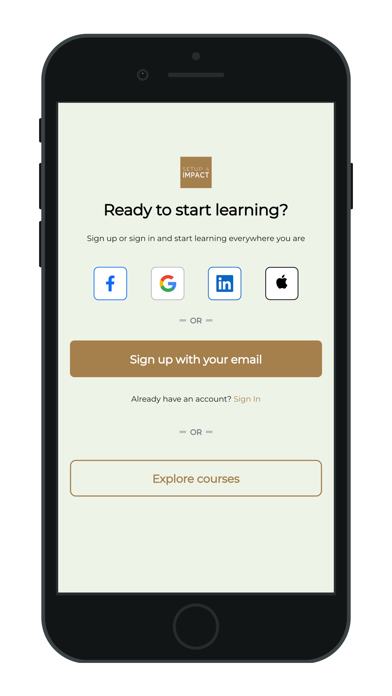 Setup4Impact Golf Learning app Screenshot