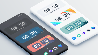 Screenshot #2 pour Flip clock & clock widget