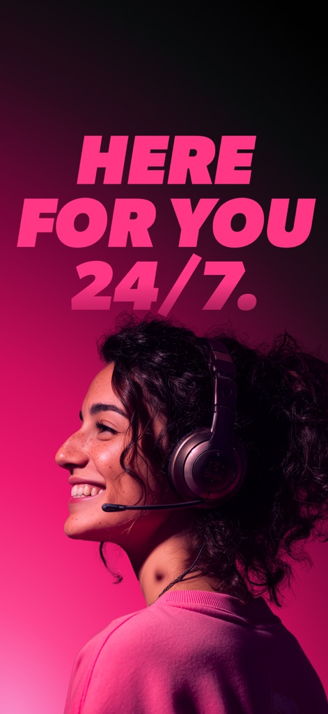 Heetch - Ride-Hailing App 24/7 - The app ensures continuous user assistance, depicted by a cheerful customer service agent with a headset and the commitment to 24/7 availability.