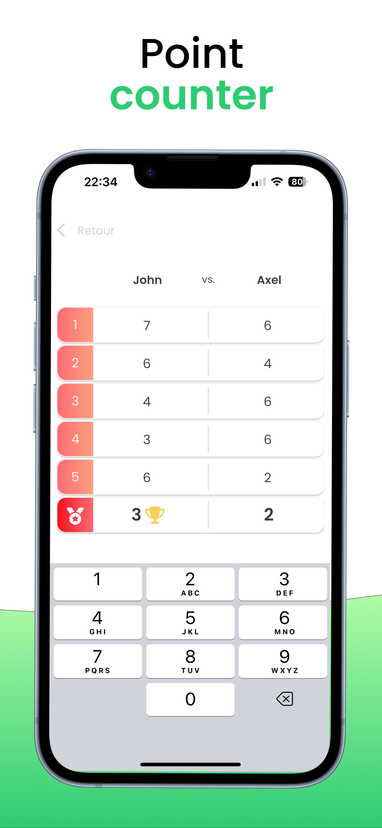 Tennis - Scorekeeper & Counter screenshot 4