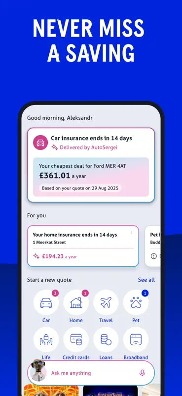 Compare the Market: Meerkat screenshot 3 of 8
