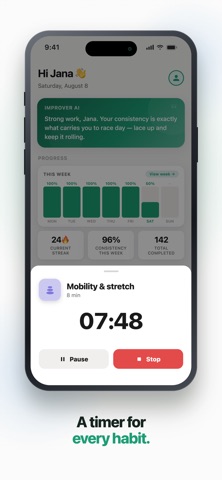 Habit Tracker - Improver iPhone screenshot