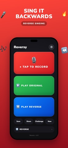 Reverse Singing: Audio Play Screenshot 1 of 6