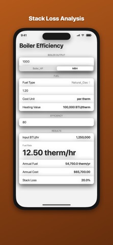 Boiler Efficiency & Fuel screenshot