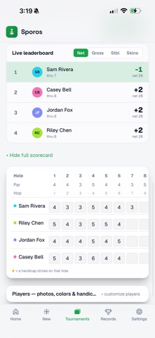 Sporos: Tournament Builder Screenshot 4 of 6