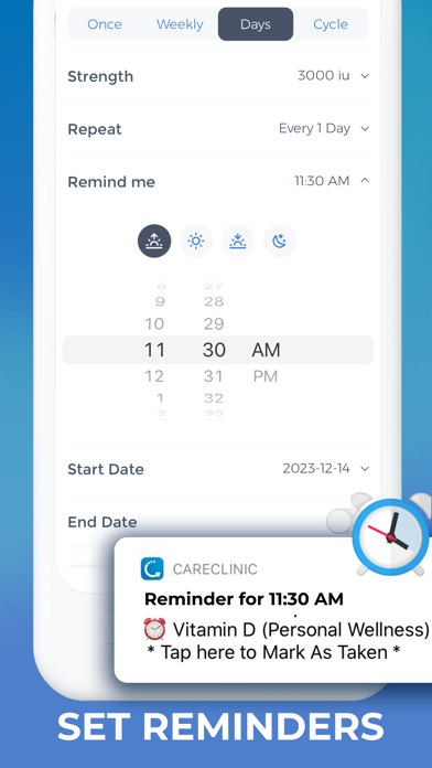 Tracker, Reminder - CareClinic Screenshot