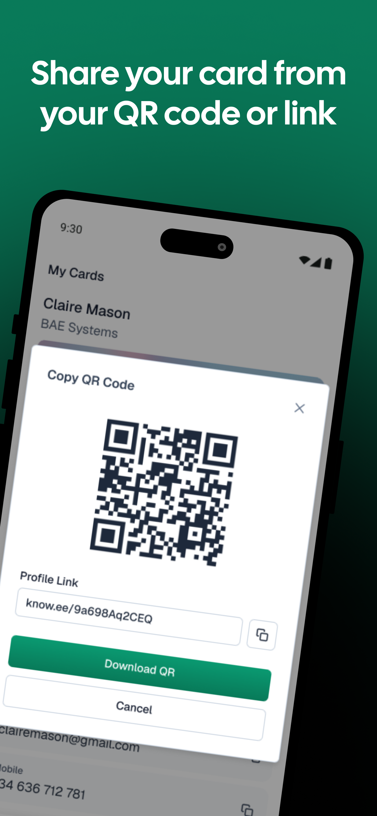Knowee Digital Business Cards screenshot 2