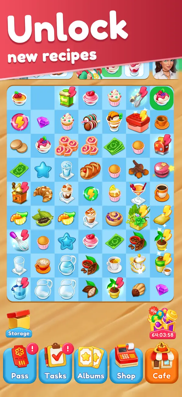 #2. Joy Cafe: Tasty Merge Game (iOS) De: Diana Maher