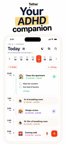 Tether: ADHD Planner & Focus Screenshot 1 of 4