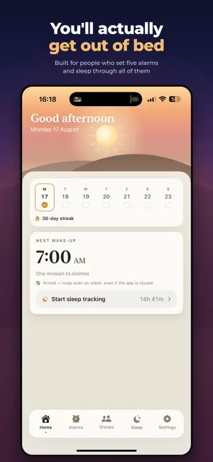 Snoozless: Mission Alarm Clock screenshot 1