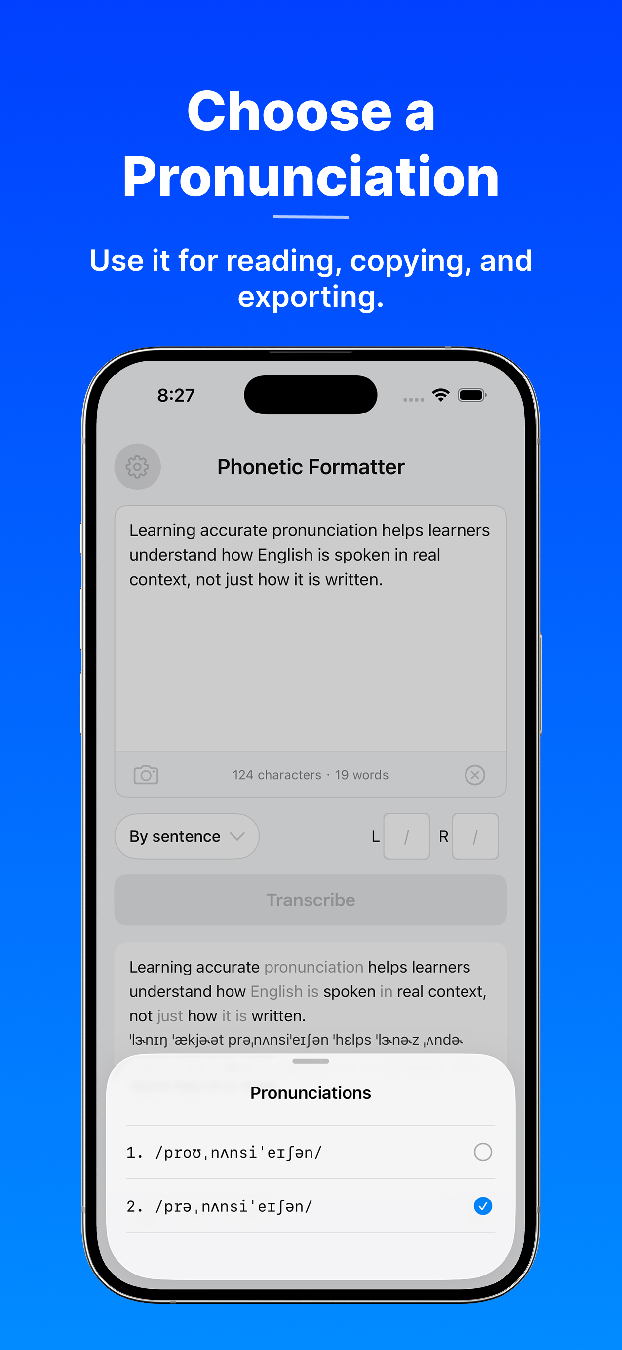 Phonetic Formatter: English screenshot 5