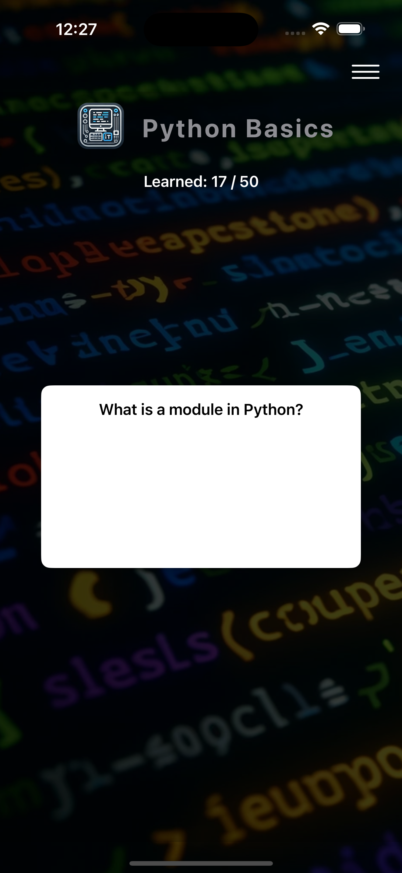 Python Basics - flashcards