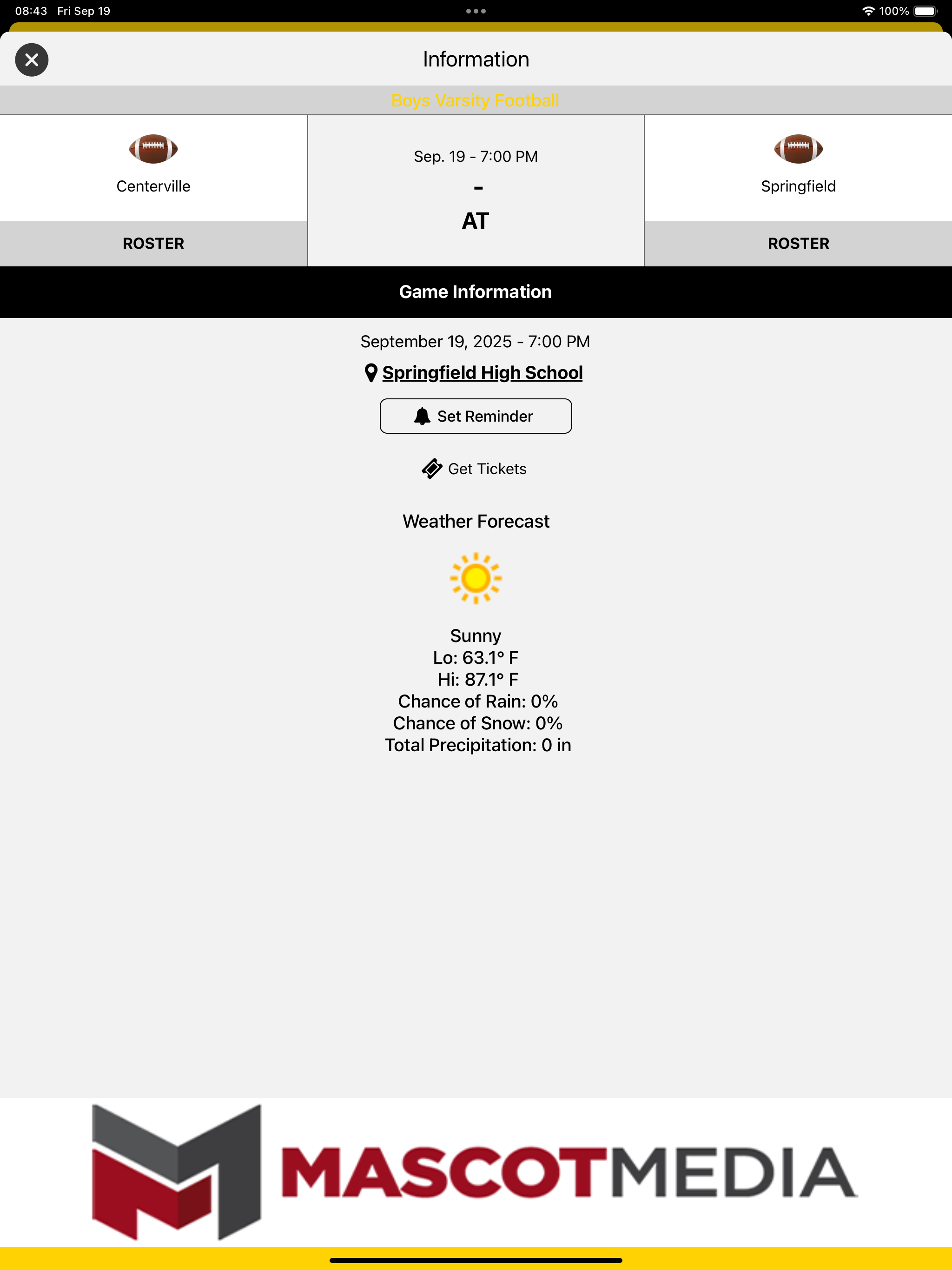 Centerville Athletics screenshot 13
