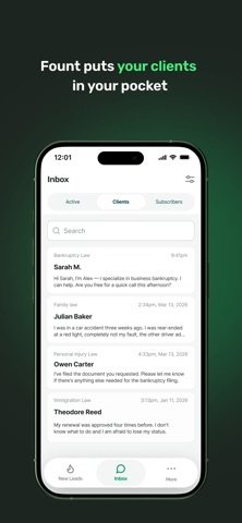 Fount: AI Lead Generation iPhone screenshot