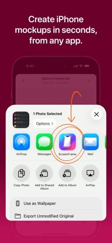 Device mockup - ScreenFrame screenshot